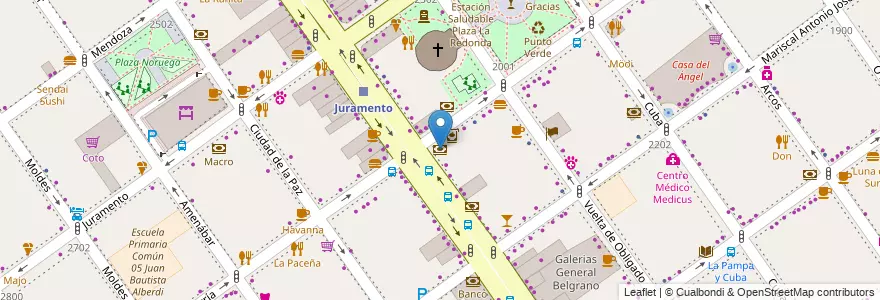 Mapa de ubicacion de Banco Provincia, Belgrano en الأرجنتين, Ciudad Autónoma De Buenos Aires, Buenos Aires, Comuna 13.