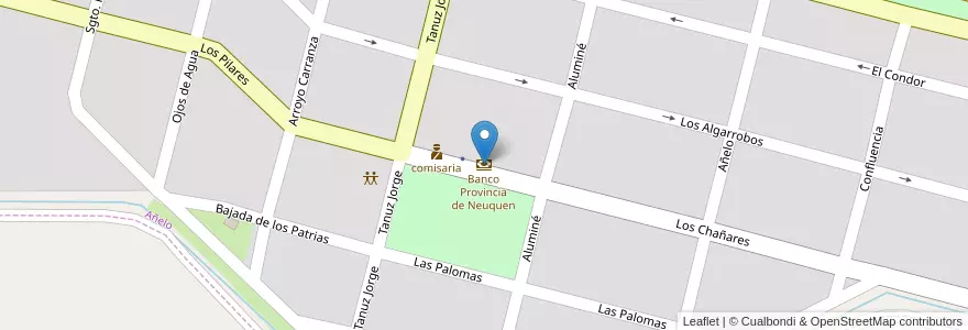 Mapa de ubicacion de Banco Provincia de Neuquen en Аргентина, Чили, Неукен, Departamento Añelo, Añelo, Añelo.