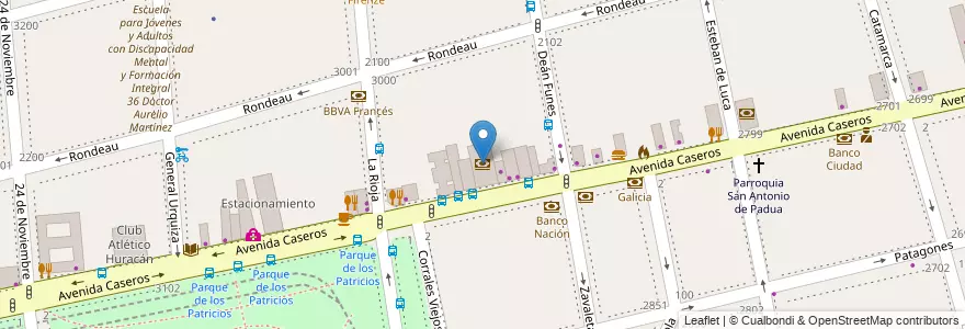 Mapa de ubicacion de Banco Provincia, Parque Patricios en Argentine, Ciudad Autónoma De Buenos Aires, Comuna 4, Buenos Aires.