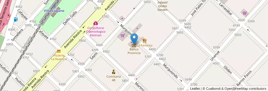 Mapa de ubicacion de Banco Provincia, Villa Lugano en آرژانتین, Ciudad Autónoma De Buenos Aires, Buenos Aires, Comuna 8.