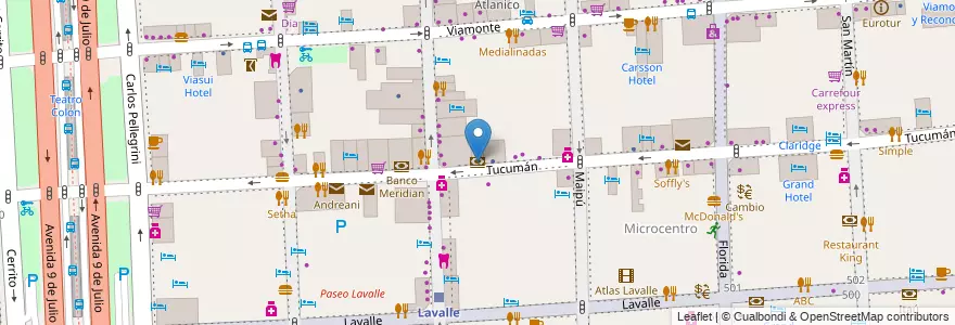 Mapa de ubicacion de Banco Roela, San Nicolas en الأرجنتين, Ciudad Autónoma De Buenos Aires, Comuna 1, Buenos Aires.