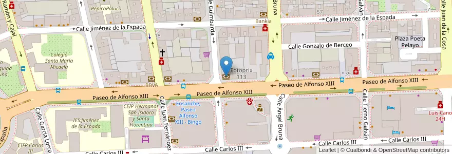 Mapa de ubicacion de Banco Sabadell en スペイン, ムルシア州, ムルシア州, Campo De Cartagena Y Mar Menor, Cartagena.