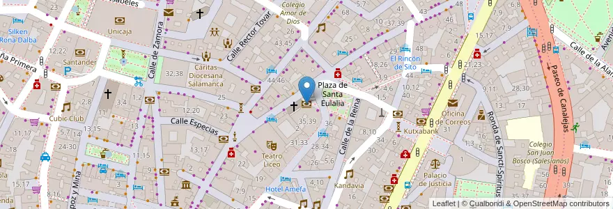 Mapa de ubicacion de Banco Sabadell en 스페인, Castilla Y León, Salamanca, Campo De Salamanca, Salamanca.