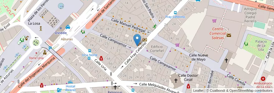 Mapa de ubicacion de Banco Sabadell en اسپانیا, آستوریاس, آستوریاس, Oviedo.