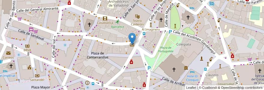 Mapa de ubicacion de Banco Sabadell en スペイン, カスティーリャ・イ・レオン州, Valladolid, Valladolid.