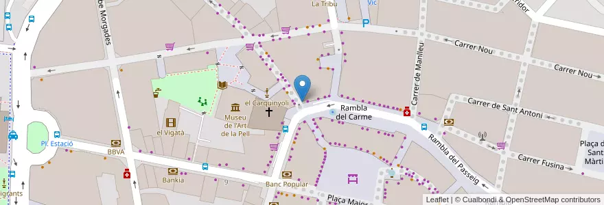 Mapa de ubicacion de Banco Sabadell en Spagna, Catalunya, Barcelona, Osona, Vic.