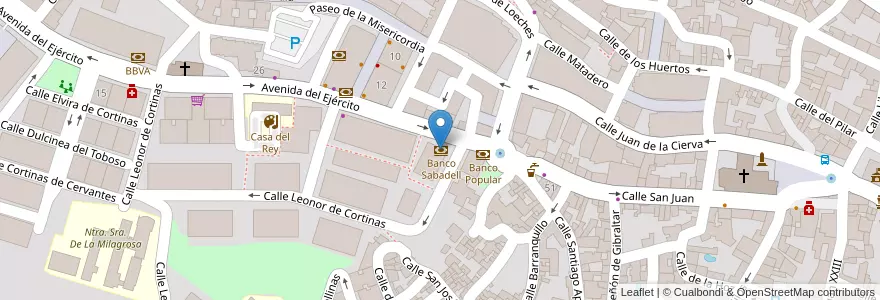 Mapa de ubicacion de Banco Sabadell en Испания, Мадрид, Мадрид, Cuenca Del Henares, Arganda Del Rey.