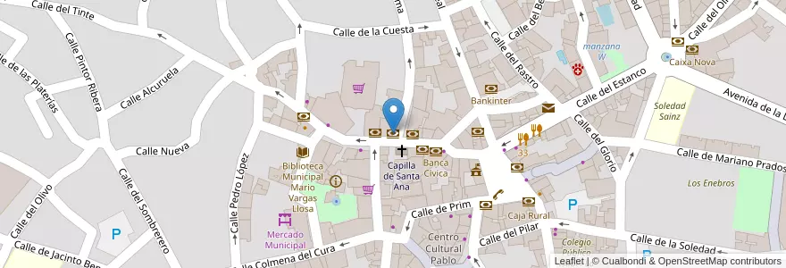 Mapa de ubicacion de Banco Sabadell en España, Comunidad De Madrid, Comunidad De Madrid, Cuenca Alta Del Manzanares, Colmenar Viejo.