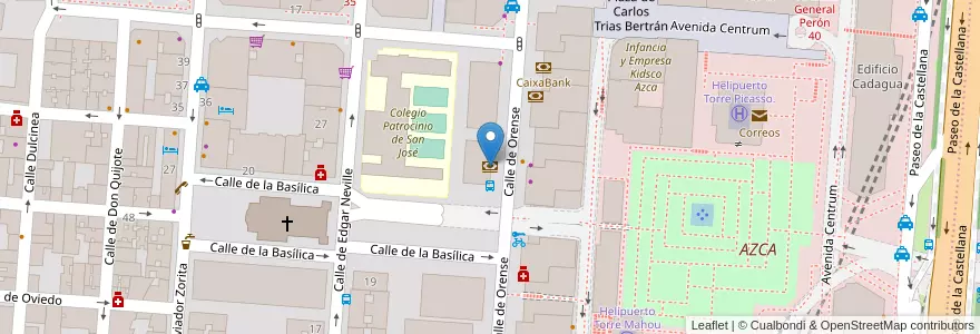 Mapa de ubicacion de Banco Sabadell en Espanha, Comunidade De Madrid, Comunidade De Madrid, Área Metropolitana De Madrid Y Corredor Del Henares, Madrid.