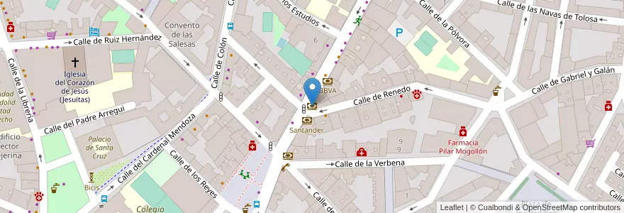 Mapa de ubicacion de Banco Sabadell en Sepanyol, Castilla Y León, Valladolid, Valladolid.