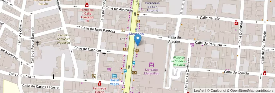 Mapa de ubicacion de Banco Sabadell en Spain, Community Of Madrid, Community Of Madrid, Área Metropolitana De Madrid Y Corredor Del Henares, Madrid.