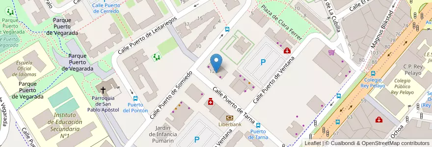 Mapa de ubicacion de Banco SabadellHerrero en 스페인, 아스투리아스, 아스투리아스, Gijón/Xixón.