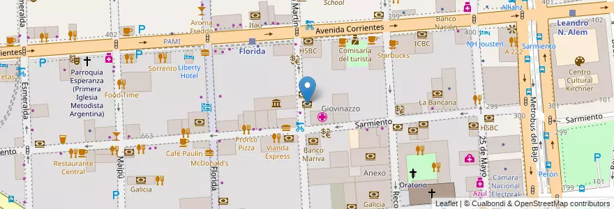Mapa de ubicacion de BanCo, San Nicolas en Argentina, Ciudad Autónoma De Buenos Aires, Comuna 1, Buenos Aires.
