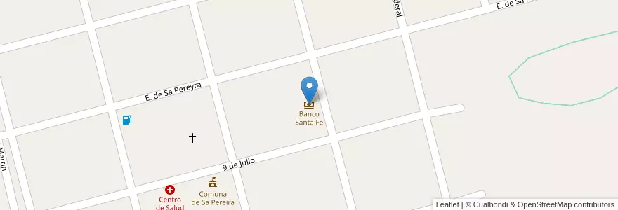 Mapa de ubicacion de Banco Santa Fe en Argentinien, Santa Fe, Departamento Las Colonias, Municipio De Sa Pereyra, Sa Pereira.