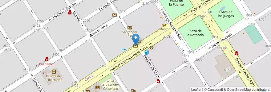 Mapa de ubicacion de Banco Santa Fe en Аргентина, Санта-Фе, Departamento Caseros, Municipio De Casilda, Casilda.