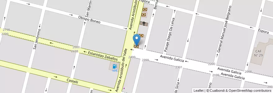 Mapa de ubicacion de Banco Santa Fe en Argentinien, Santa Fe, Departamento La Capital, Santa Fe Capital, Santa Fe.