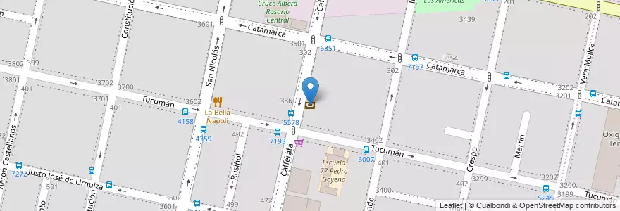 Mapa de ubicacion de Banco Santa Fe en 아르헨티나, Santa Fe, Departamento Rosario, Municipio De Rosario, 로사리오.