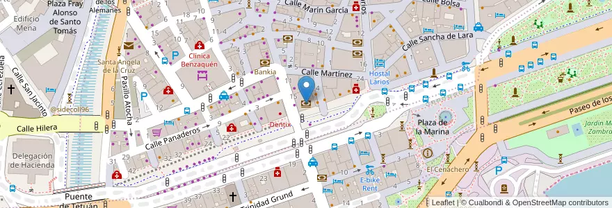 Mapa de ubicacion de Banco Santander en اسپانیا, Andalucía, Málaga, Málaga-Costa Del Sol, Málaga.