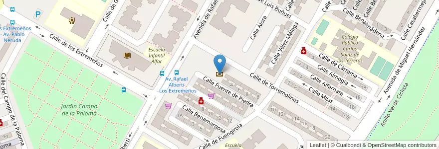 Mapa de ubicacion de Banco Santander en Spagna, Comunidad De Madrid, Comunidad De Madrid, Área Metropolitana De Madrid Y Corredor Del Henares, Madrid.