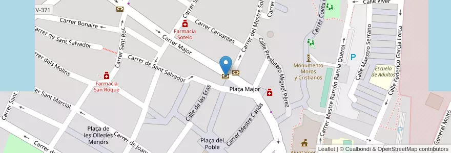Mapa de ubicacion de Banco Santander en Spain, Valencian Community, Valencia, L'Horta Oest, Paterna.