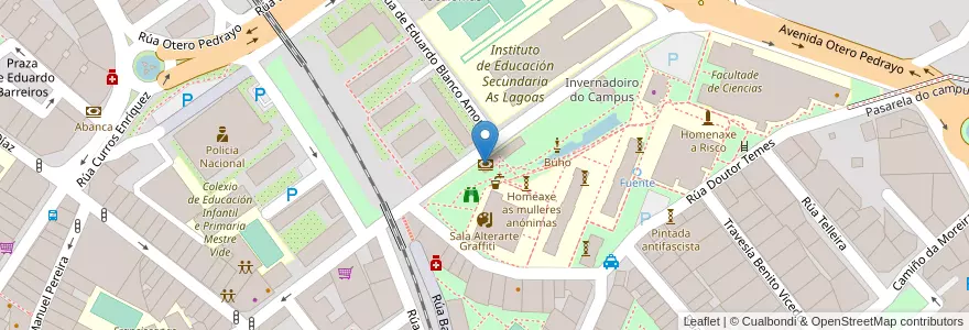 Mapa de ubicacion de Banco Santander en Spanje, Galicië, Ourense, Ourense, Ourense.