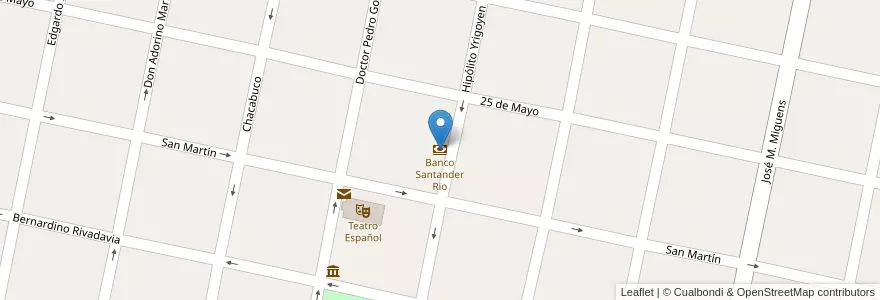 Mapa de ubicacion de Banco Santander Rio en آرژانتین, استان بوئنوس آیرس, Partido De Magdalena.