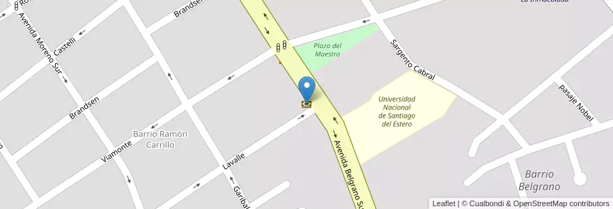 Mapa de ubicacion de Banco Santiago del Estero en Argentina, Santiago Del Estero, Departamento Capital, Santiago Del Estero.