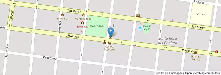 Mapa de ubicacion de Banco Superville en アルゼンチン, サンルイス州, Junín, Municipio De Santa Rosa Del Conlara.