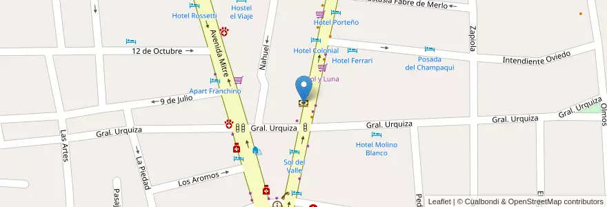 Mapa de ubicacion de BanCor en アルゼンチン, コルドバ州, Departamento San Alberto, Pedanía Tránsito, Mina Clavero, Municipio De Mina Clavero.