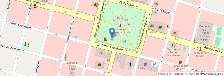 Mapa de ubicacion de Banda Municipal en アルゼンチン, サンタフェ州, Departamento Las Colonias, Municipio De Esperanza, Esperanza.
