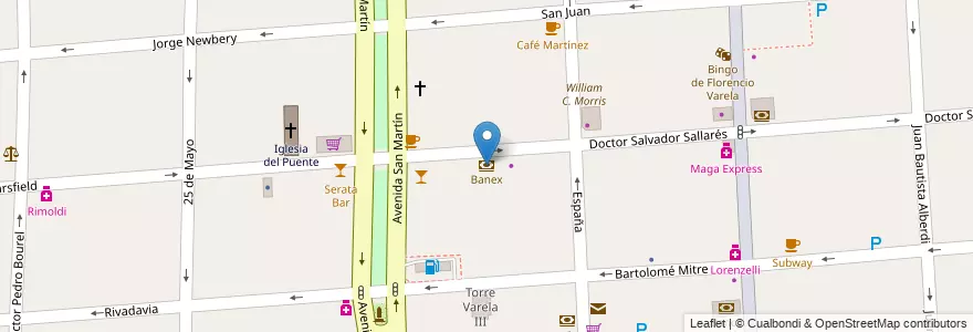 Mapa de ubicacion de Banex en Argentina, Buenos Aires, Partido De Florencio Varela, Florencio Varela.