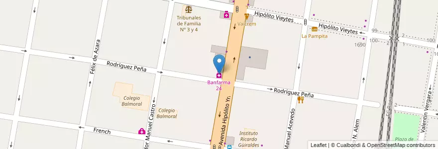 Mapa de ubicacion de Banfarma 24 en Argentina, Buenos Aires, Partido De Lomas De Zamora, Banfield.