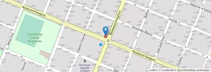 Mapa de ubicacion de Banfi en Arjantin, Buenos Aires, Partido De Pergamino.