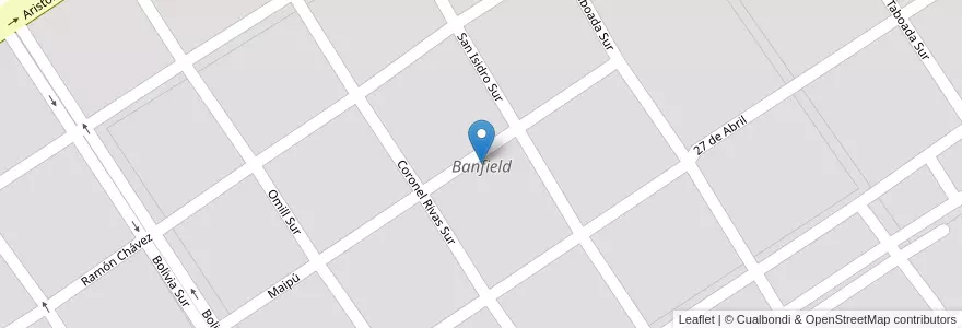 Mapa de ubicacion de Banfield en 阿根廷, Santiago Del Estero, Departamento Banda, La Banda.