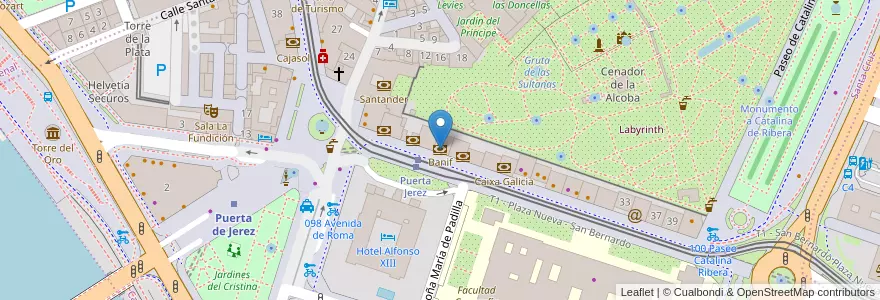 Mapa de ubicacion de Banif en スペイン, アンダルシア州, Sevilla, セビリア.