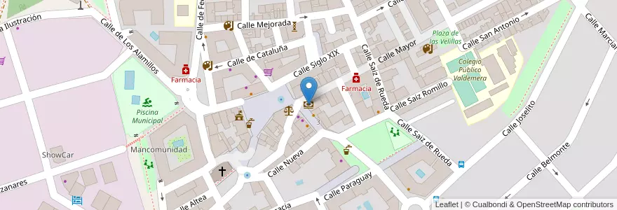 Mapa de ubicacion de Bankia en Spagna, Comunidad De Madrid, Comunidad De Madrid, Cuenca Del Henares, Velilla De San Antonio.