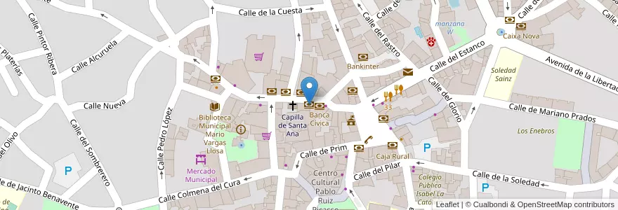 Mapa de ubicacion de Bankia en Испания, Мадрид, Мадрид, Cuenca Alta Del Manzanares, Colmenar Viejo.