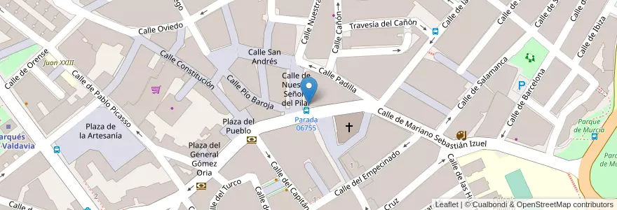 Mapa de ubicacion de Bankia en إسبانيا, منطقة مدريد, منطقة مدريد, Área Metropolitana De Madrid Y Corredor Del Henares, ألكوبينداس.