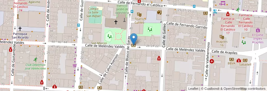 Mapa de ubicacion de Bankia en 스페인, Comunidad De Madrid, Comunidad De Madrid, Área Metropolitana De Madrid Y Corredor Del Henares, 마드리드.