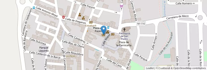 Mapa de ubicacion de Bankia en Испания, Мадрид, Мадрид, Cuenca Del Medio Jarama, Camarma De Esteruelas.