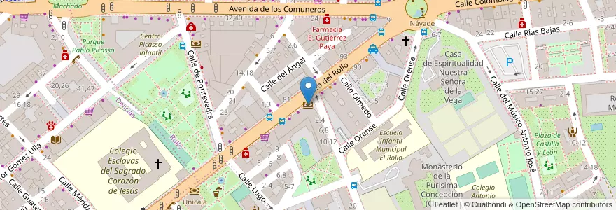 Mapa de ubicacion de Bankia en 西班牙, Castilla Y León, Salamanca, Campo De Salamanca, Salamanca.