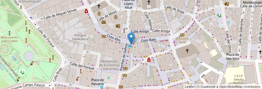 Mapa de ubicacion de Bankia en Espanha, Aragão, Huesca, Hoya De Huesca / Plana De Uesca, Huesca.