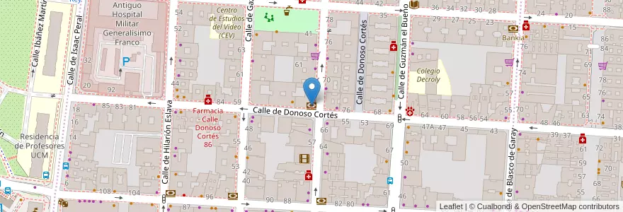 Mapa de ubicacion de Bankia en Espagne, Communauté De Madrid, Communauté De Madrid, Área Metropolitana De Madrid Y Corredor Del Henares, Madrid.