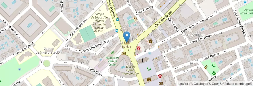 Mapa de ubicacion de Bankia en Испания, Мадрид, Мадрид, Comarca Sur, Sevilla La Nueva.