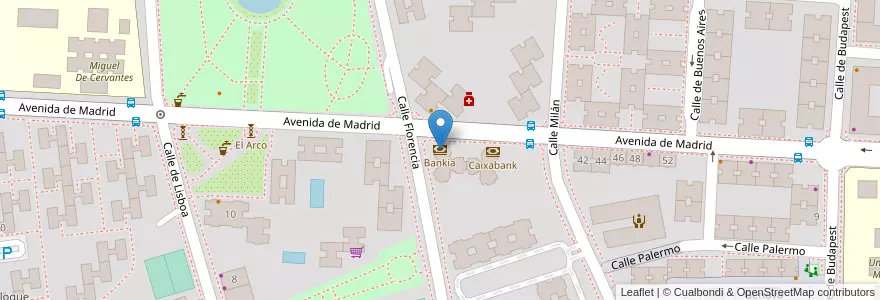 Mapa de ubicacion de Bankia en 스페인, Comunidad De Madrid, Comunidad De Madrid, Área Metropolitana De Madrid Y Corredor Del Henares, Torrejón De Ardoz.