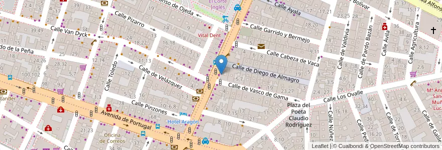 Mapa de ubicacion de Bankia en Espanha, Castela E Leão, Salamanca, Campo De Salamanca, Salamanca.