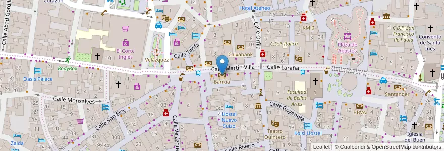 Mapa de ubicacion de Bankia en スペイン, アンダルシア州, Sevilla, セビリア.