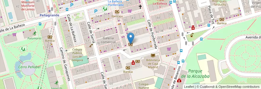Mapa de ubicacion de Bankia en Испания, Мадрид, Мадрид, Área Metropolitana De Madrid Y Corredor Del Henares, Мадрид.