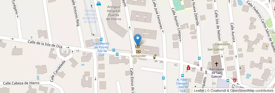 Mapa de ubicacion de Bankia en Espanha, Comunidade De Madrid, Comunidade De Madrid, Área Metropolitana De Madrid Y Corredor Del Henares, Madrid.