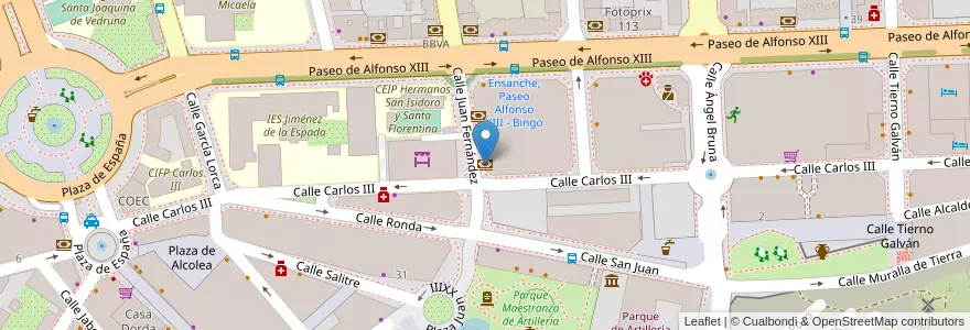 Mapa de ubicacion de Bankia en Espanha, Região De Múrcia, Região De Múrcia, Campo De Cartagena Y Mar Menor, Cartagena.